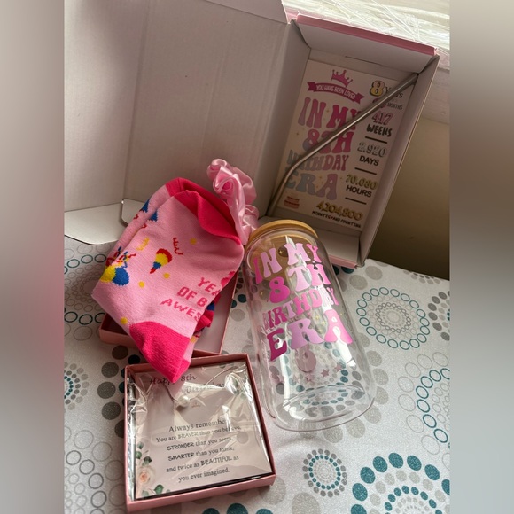 NIB- Fun Pink Happy Birthday 
Gift Set for Girls 
8 Birthday Gift Set - Picture 5 of 14